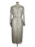 Mac Duggal 100% Polyester Metallic Silver Cocktail Dress Size 14 - photo 2