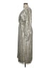 Mac Duggal 100% Polyester Metallic Silver Cocktail Dress Size 14 - photo 5