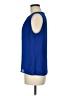 Laundry by Shelli Segal Blue Sleeveless Blouse Size M - photo 5