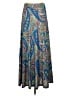 Veronica M. Paisley Blue Casual Skirt Size S - photo 2