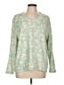 Laura Scott 100% Polyester Floral Green Pullover Sweater Size L - photo 1