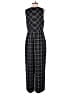Vince Camuto Plaid Black Jumpsuit Size 10 - photo 2