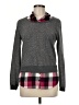Belle Du Jour Plaid Gray Pullover Sweater Size M - photo 1