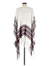 Francesca's 100% Acrylic White Burgundy Poncho One size - photo 2