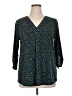 Beacon Polka Dots Teal 3/4 Sleeve Blouse Size 1X - photo 1