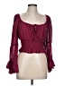 Blush 100% Polyester Burgundy 3/4 Sleeve Blouse Size L - photo 1