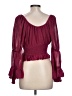 Blush 100% Polyester Burgundy 3/4 Sleeve Blouse Size L - photo 2