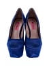 Betsey Johnson 100% Leather Blue Heels Size 7 - photo 2