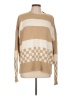 Beach Riot Checkered-gingham Tan Pullover Sweater Size L - photo 1