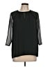 Reiss 100% Polyester Black 3/4 Sleeve Blouse Size 10 - photo 1