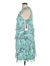 Nine West 100% Polyester Print Teal Cocktail Dress Size 16 - photo 5