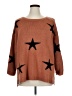 Umgee 100% Acrylic Stars Brown Pullover Sweater Size 1X - photo 1