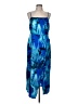 Connected Apparel 100% Polyester Print Blue Cocktail Dress Size 8 - photo 1