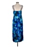 Connected Apparel 100% Polyester Print Blue Cocktail Dress Size 8 - photo 2