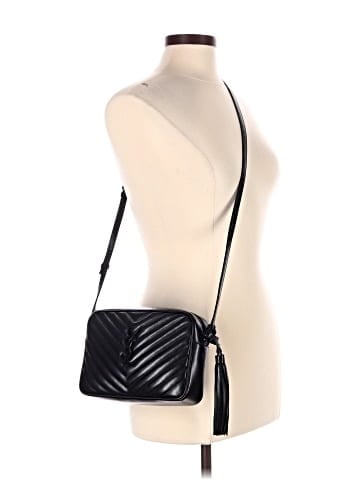 Yves Saint Laurent Lou Quilted Black Calfskin Leather Camera Bag (view 2)