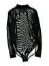 Bhome Animal Print Black Long Sleeve Blouse Size L - photo 1