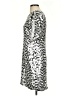 ABS Allen Schwartz 100% Polyester Graphic Silver Cocktail Dress Size 4 - photo 5