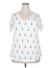Avenue White Short Sleeve Top Size 18 - photo 1