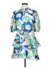 TCEC Print Blue Casual Dress Size S - photo 1