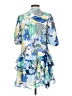 TCEC Print Blue Casual Dress Size S - photo 2