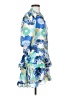 TCEC Print Blue Casual Dress Size S - photo 4