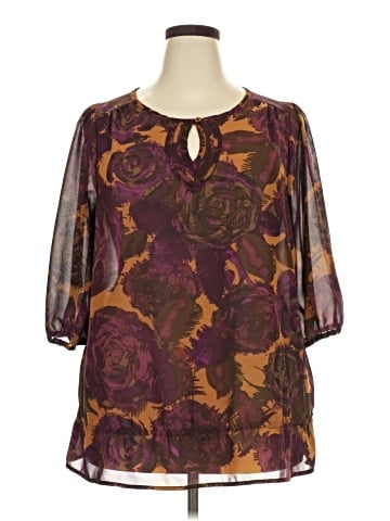 Just My Size 3/4 Sleeve T-Shirt (view 1)