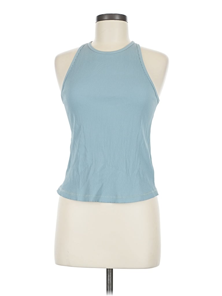 Pre-owned Haven Well Within Tank Top Blue Halter Neckline Tops