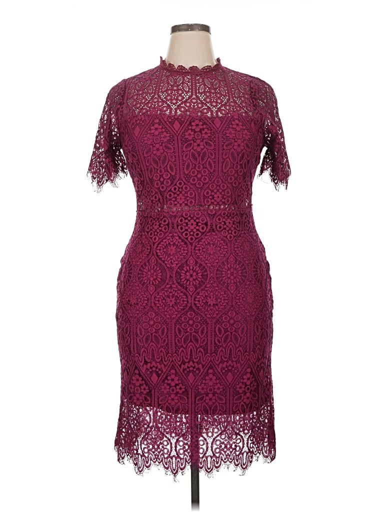 Pre-owned Lulus Cocktail Dress In Burgundy