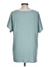 Bibi Color Block Teal Short Sleeve Top Size L - photo 2