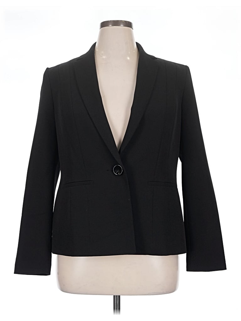 Pre-owned Kasper Blazer Jacket In Black