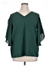 Funlingo 100% Polyester Green 3/4 Sleeve Blouse Size XL - photo 1