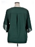 Funlingo 100% Polyester Green 3/4 Sleeve Blouse Size XL - photo 2