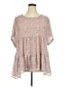 Hayden 100% Polyester Pink Short Sleeve Blouse Size 2X - photo 1