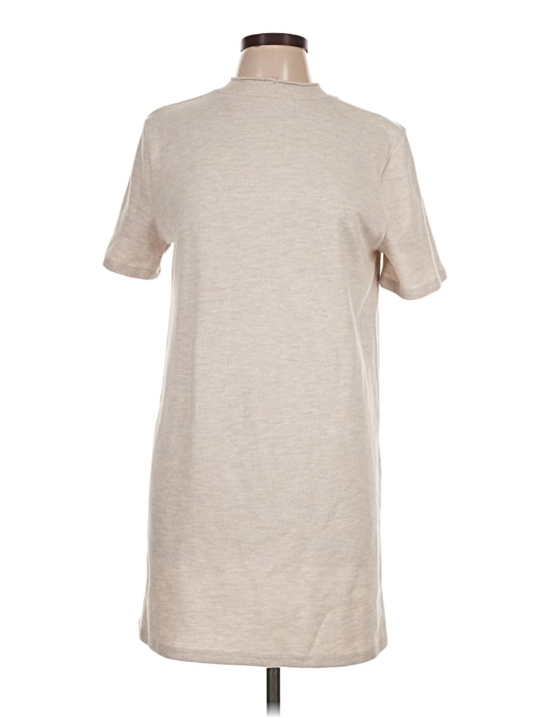 Pre-owned Zara Casual Dress In Tan