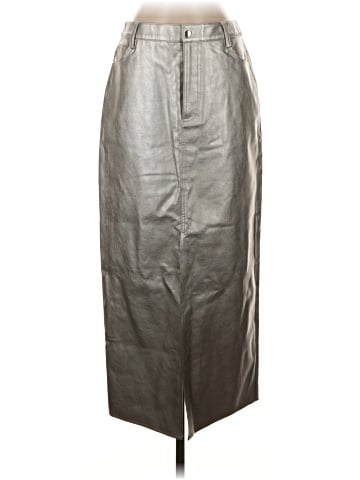 WAYF Faux Leather Skirt (view 1)