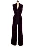 Calvin Klein 100% Polyester Solid Burgundy Jumpsuit Size 10 - photo 1