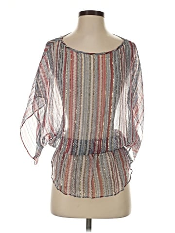 Parker 3/4 Sleeve Silk Top (view 1)