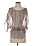 Parker Silver 3/4 Sleeve Silk Top Size S - photo 1