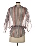 Parker Silver 3/4 Sleeve Silk Top Size S - photo 2