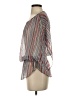 Parker Silver 3/4 Sleeve Silk Top Size S - photo 5