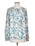 Joie 100% Polyester Blue Long Sleeve Blouse Size S - photo 1