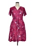 Assorted Brands Print Burgundy Casual Dress Size XL - photo 1