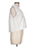 Aqua White Sleeveless Button-Down Shirt Size L - photo 4
