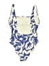 Madewell Print Blue One Piece Swimsuit Size M - photo 2