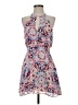 Parker 100% Polyester Floral Blue Cocktail Dress Size XS - photo 1