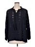 Chico's Blue Long Sleeve Blouse Size XL (3) - photo 1