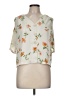 Elodie 100% Polyester Floral Ivory Short Sleeve Blouse Size M - photo 1