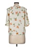Elodie 100% Polyester Floral Ivory Short Sleeve Blouse Size M - photo 2