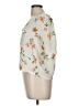 Elodie 100% Polyester Floral Ivory Short Sleeve Blouse Size M - photo 5