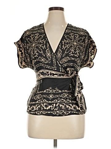 White House Black Market Short Sleeve Silk Top (view 1)